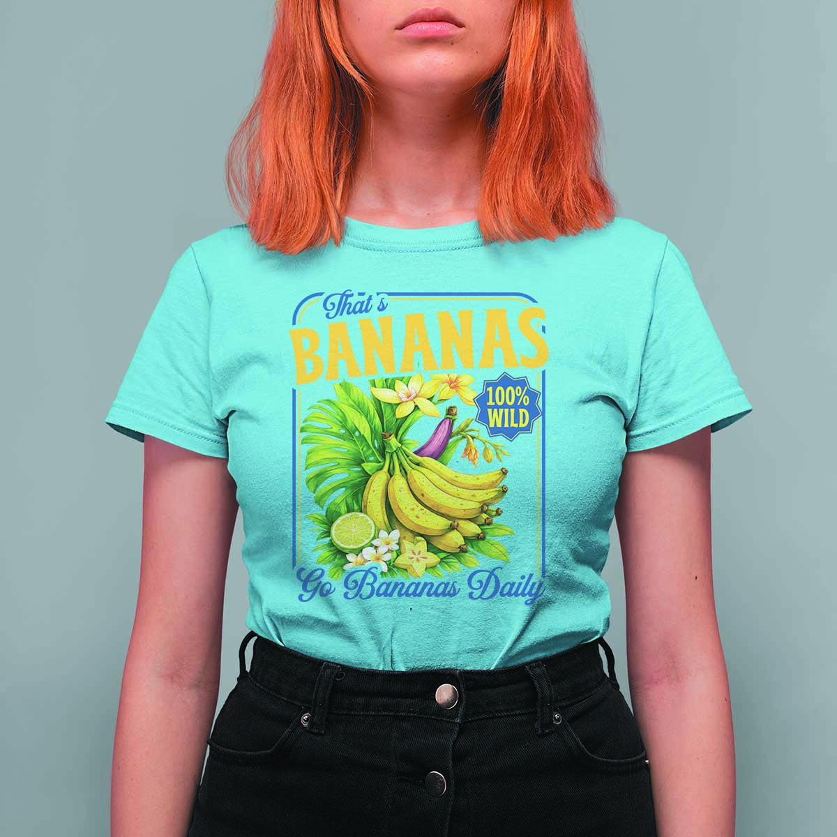That's Bananas T Shirt For Women Funny Banana Summer Fruit Food Pun