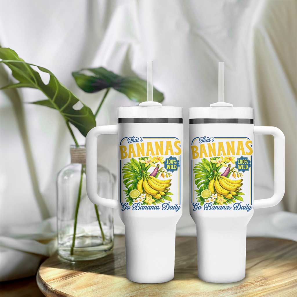 That's Bananas Tumbler With Handle Funny Banana Summer Fruit Food Pun