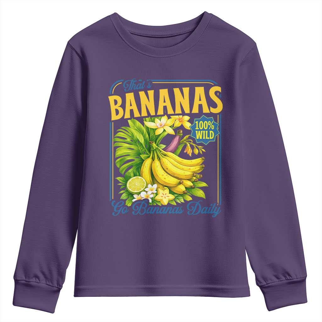 That's Bananas Youth Sweatshirt Funny Banana Summer Fruit Food Pun
