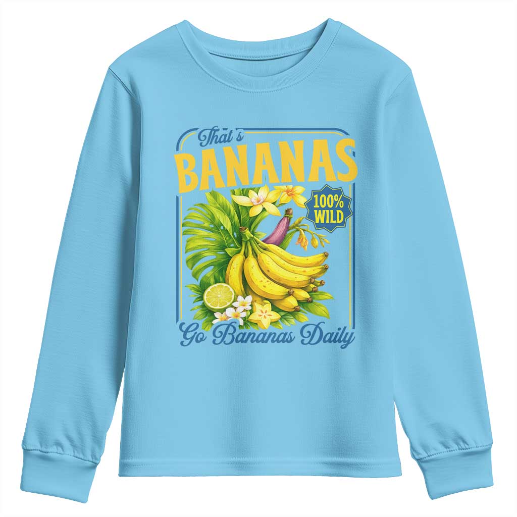That's Bananas Youth Sweatshirt Funny Banana Summer Fruit Food Pun