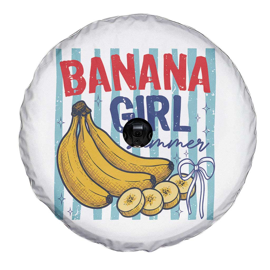 Banana Girl Summer Spare Tire Cover Summer Fruit Beach Vacation