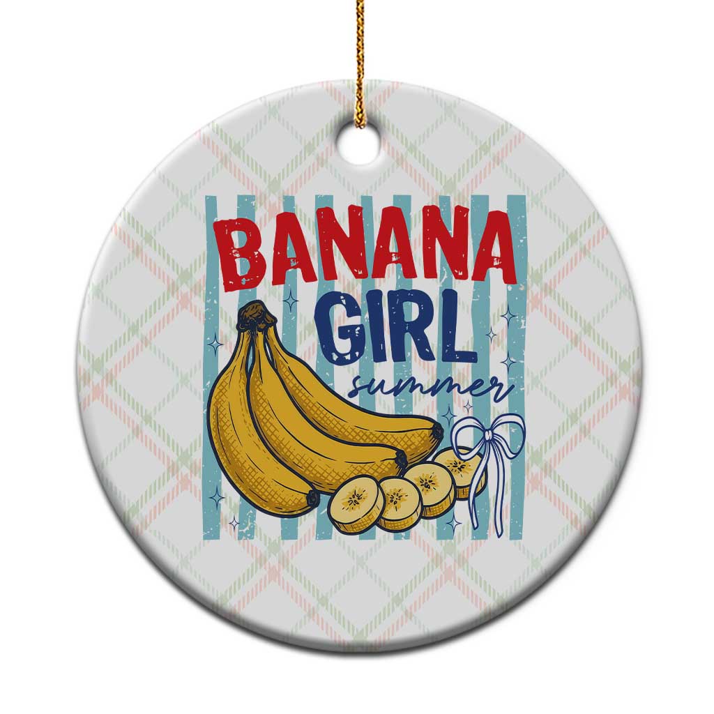 Banana Girl Summer Ceramic Ornament Summer Fruit Beach Vacation
