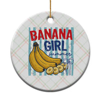 Banana Girl Summer Ceramic Ornament Summer Fruit Beach Vacation