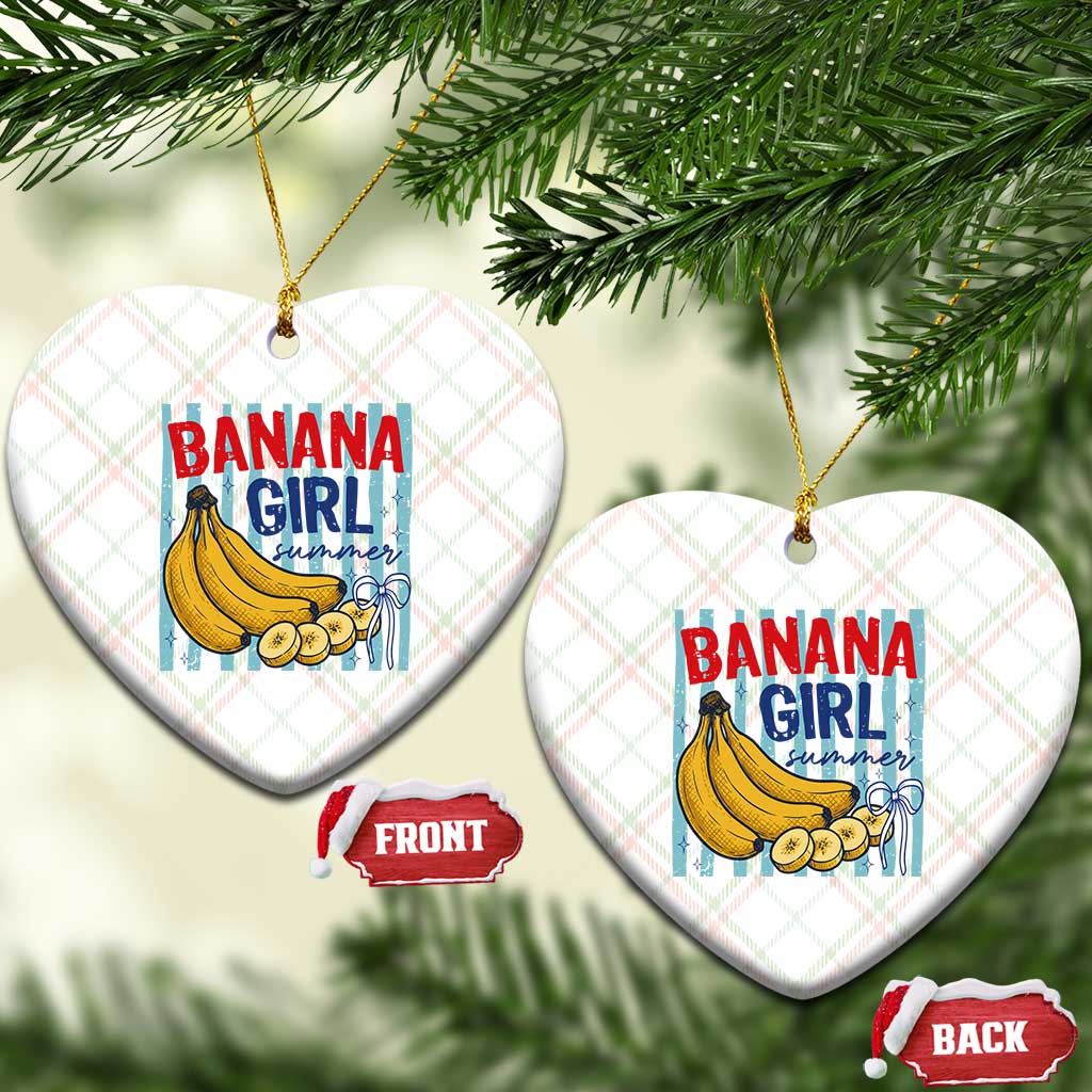 Banana Girl Summer Ceramic Ornament Summer Fruit Beach Vacation