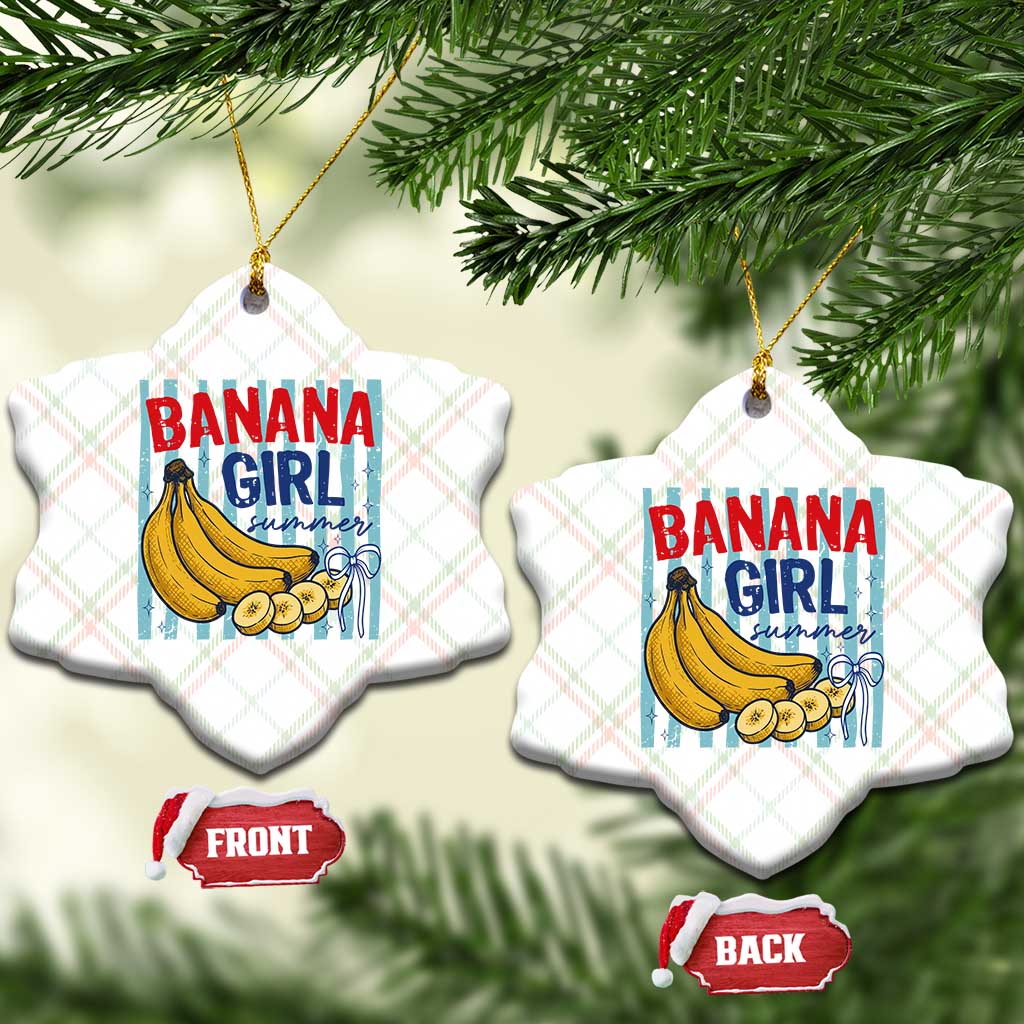 Banana Girl Summer Ceramic Ornament Summer Fruit Beach Vacation