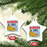 Banana Girl Summer Ceramic Ornament Summer Fruit Beach Vacation