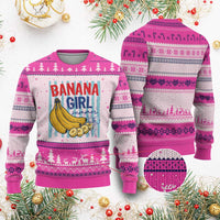 Banana Girl Summer Ugly Christmas Sweater Summer Fruit Beach Vacation