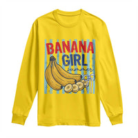 Banana Girl Summer Long Sleeve Shirt Summer Fruit Beach Vacation