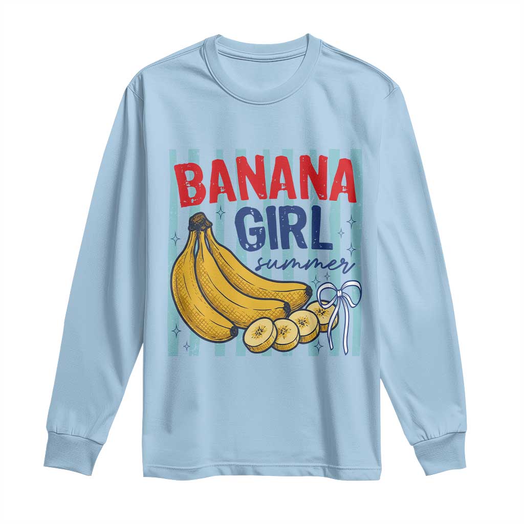 Banana Girl Summer Long Sleeve Shirt Summer Fruit Beach Vacation