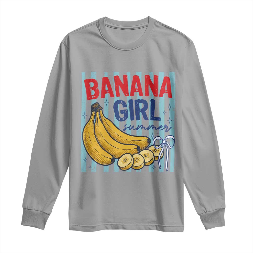 Banana Girl Summer Long Sleeve Shirt Summer Fruit Beach Vacation