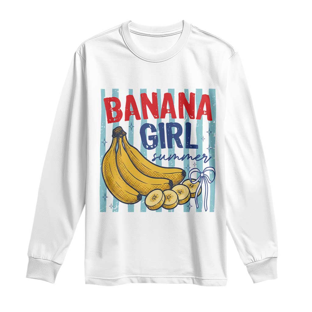 Banana Girl Summer Long Sleeve Shirt Summer Fruit Beach Vacation