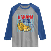Banana Girl Summer Raglan Shirt Summer Fruit Beach Vacation