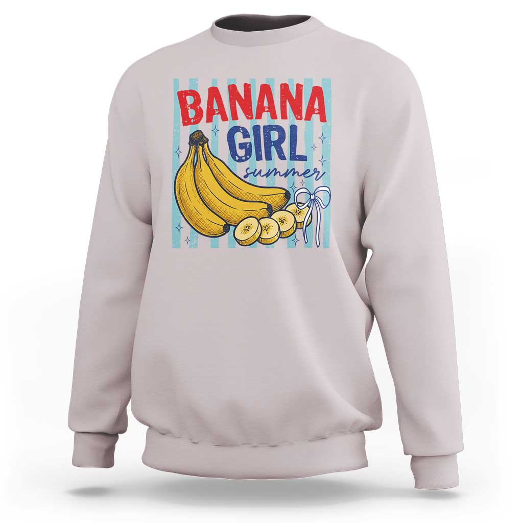 Banana Girl Summer Sweatshirt Summer Fruit Beach Vacation