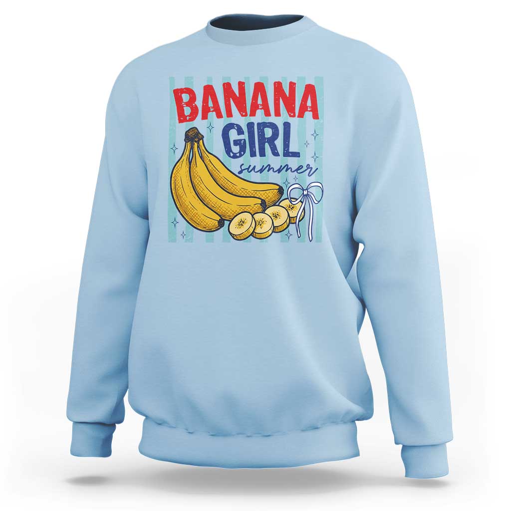 Banana Girl Summer Sweatshirt Summer Fruit Beach Vacation
