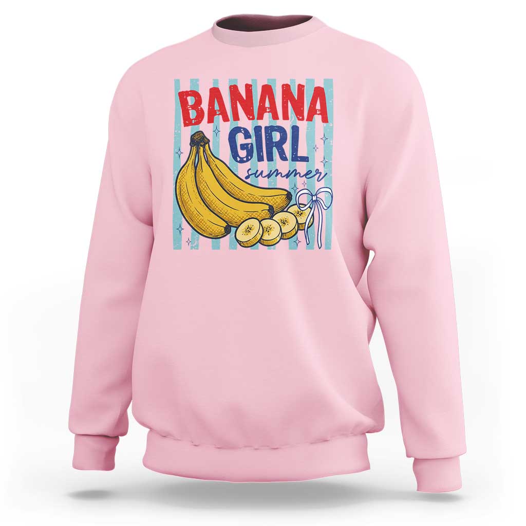 Banana Girl Summer Sweatshirt Summer Fruit Beach Vacation
