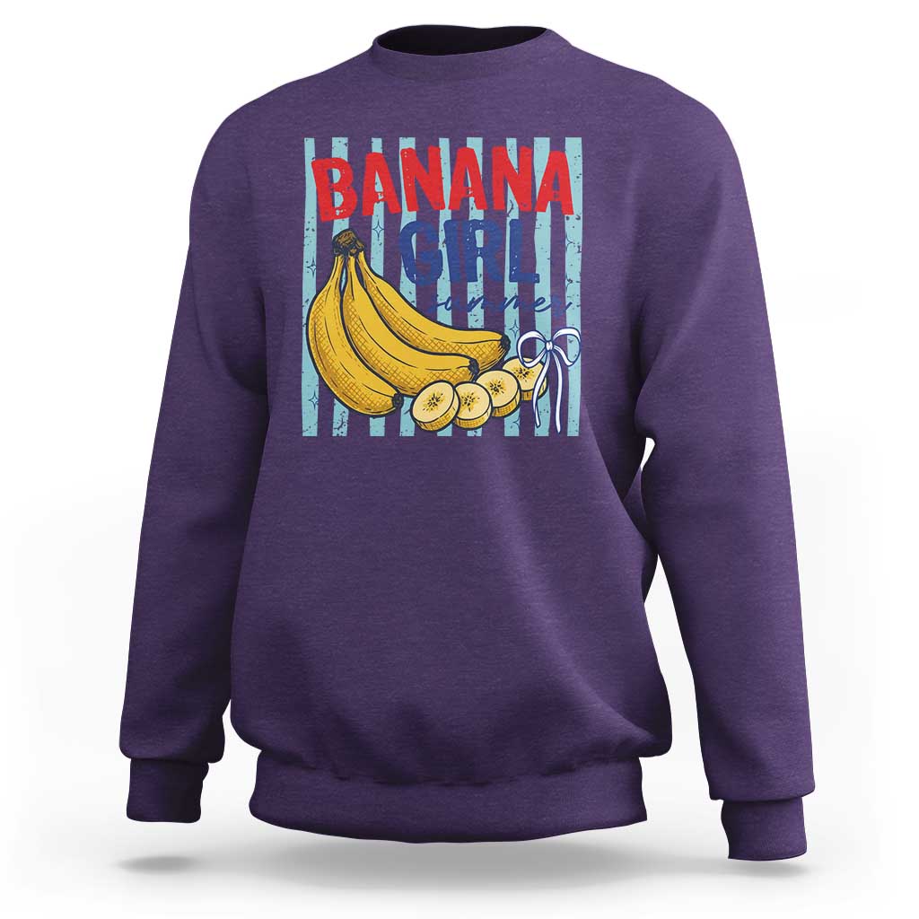 Banana Girl Summer Sweatshirt Summer Fruit Beach Vacation