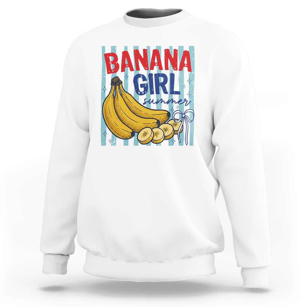 Banana Girl Summer Sweatshirt Summer Fruit Beach Vacation