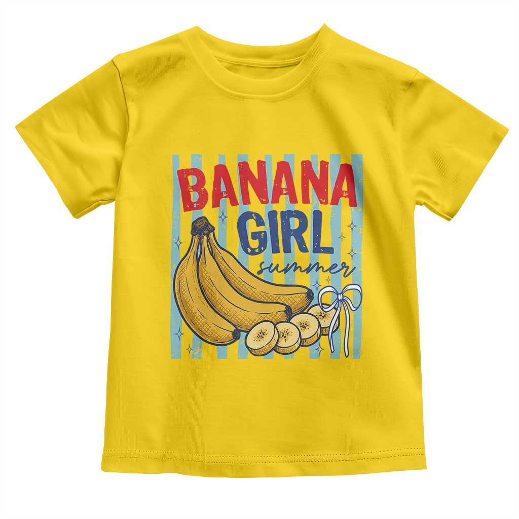 Banana Girl Summer Toddler T Shirt Summer Fruit Beach Vacation