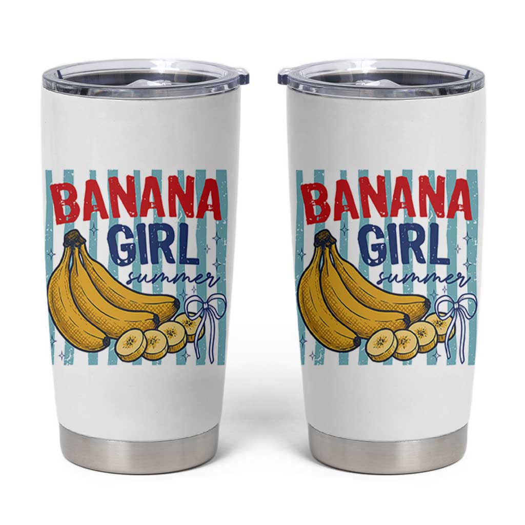 Banana Girl Summer Tumbler Cup Summer Fruit Beach Vacation