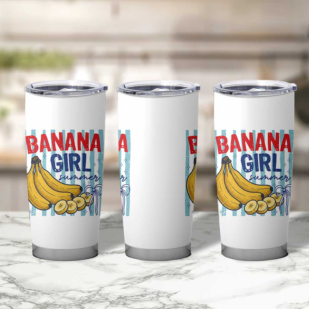 Banana Girl Summer Tumbler Cup Summer Fruit Beach Vacation