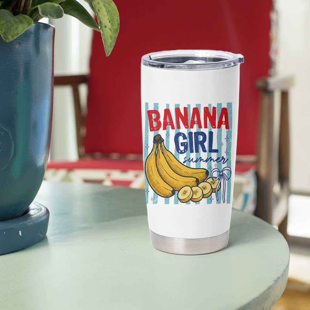 Banana Girl Summer Tumbler Cup Summer Fruit Beach Vacation