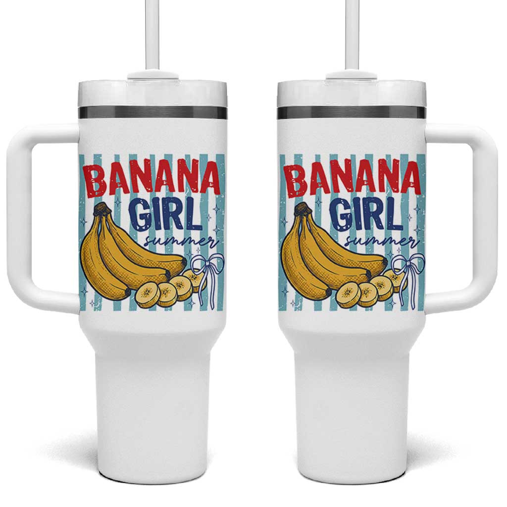 Banana Girl Summer Tumbler With Handle Summer Fruit Beach Vacation