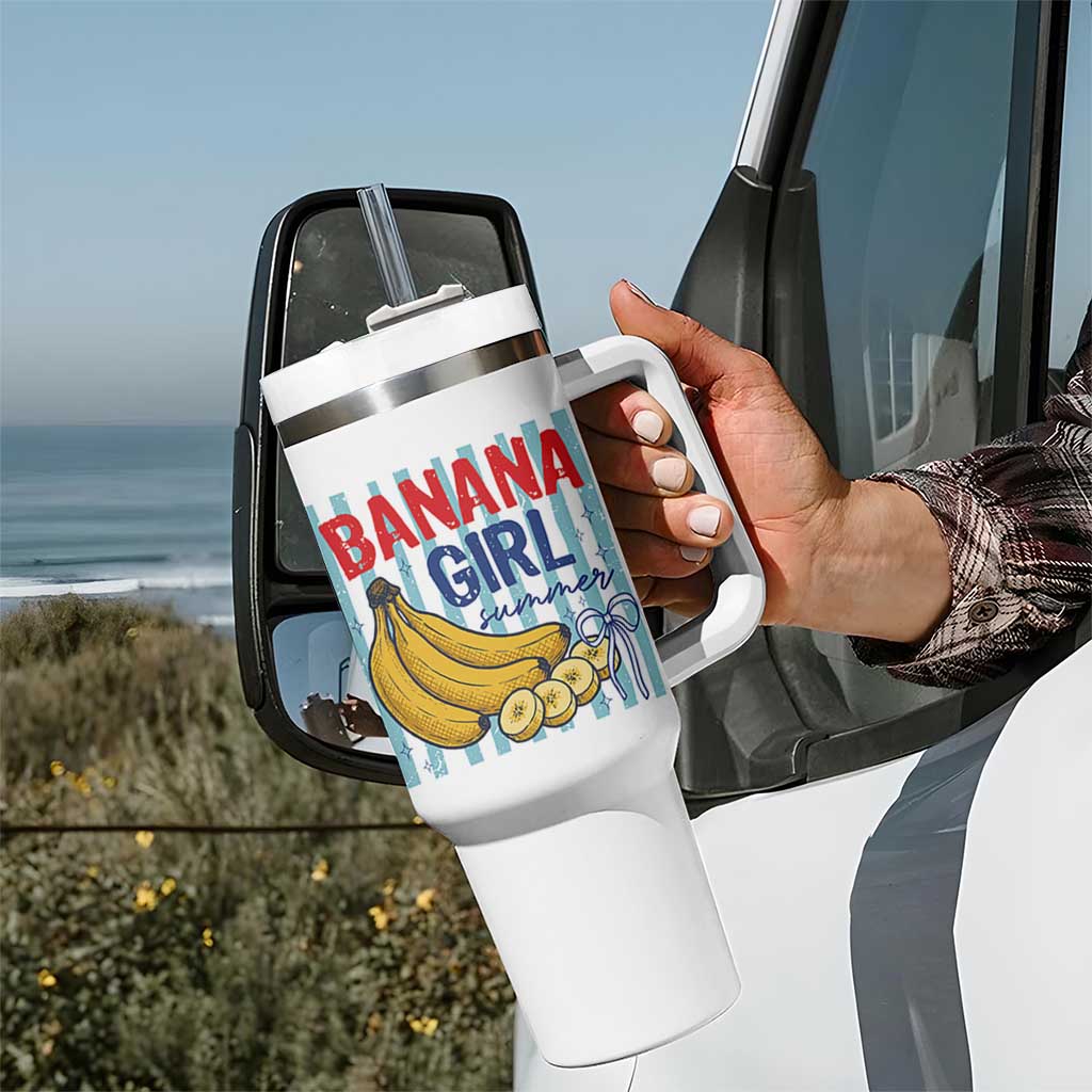 Banana Girl Summer Tumbler With Handle Summer Fruit Beach Vacation