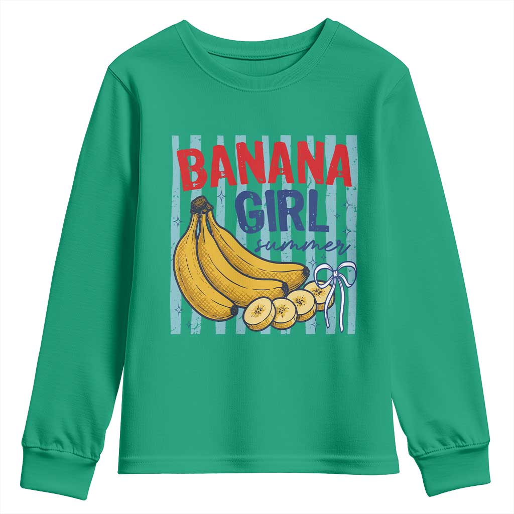 Banana Girl Summer Youth Sweatshirt Summer Fruit Beach Vacation