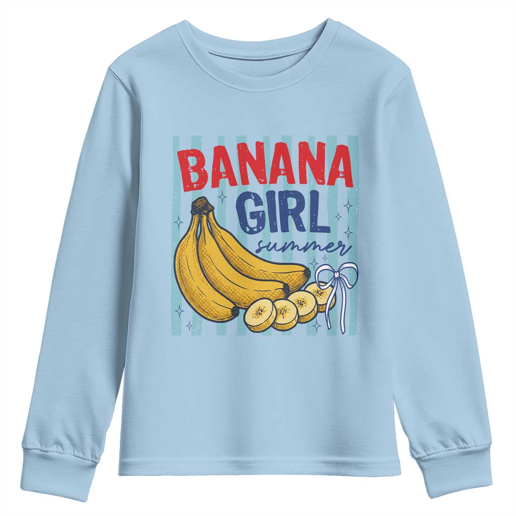 Banana Girl Summer Youth Sweatshirt Summer Fruit Beach Vacation