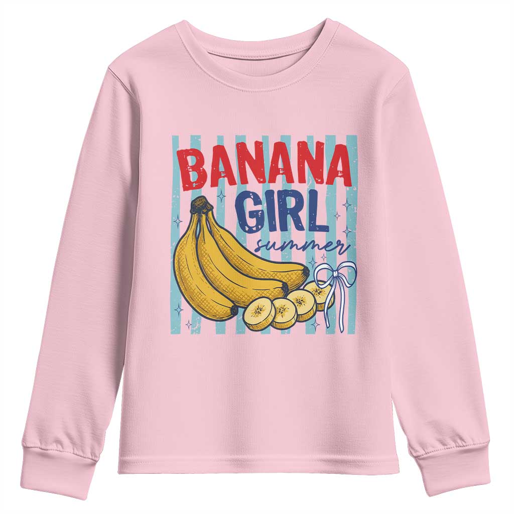 Banana Girl Summer Youth Sweatshirt Summer Fruit Beach Vacation