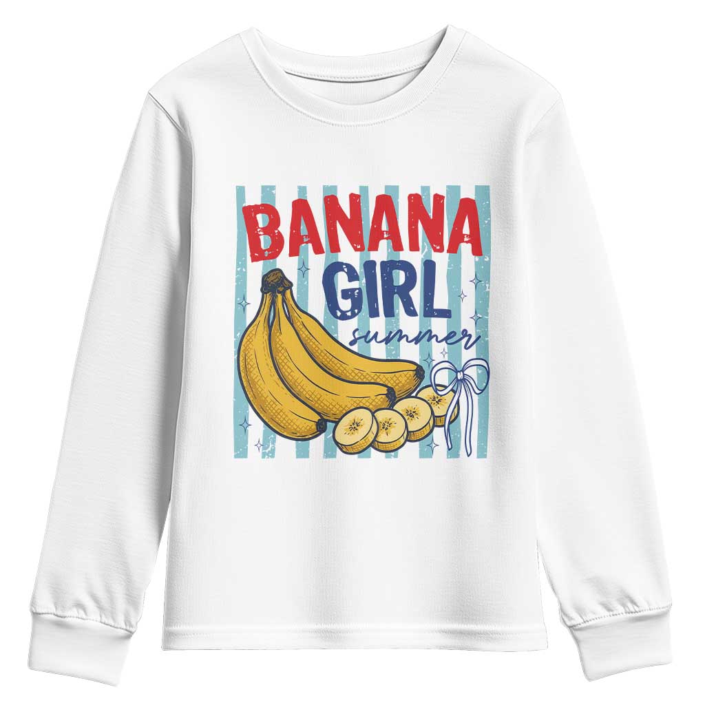 Banana Girl Summer Youth Sweatshirt Summer Fruit Beach Vacation