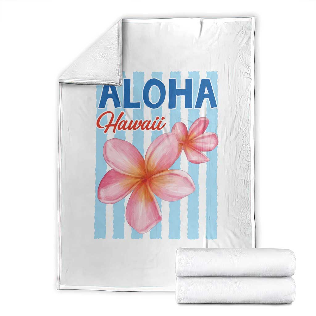 Aloha Hawaii Throw Blanket Hibiscus Flower Tropical Beach Vacation
