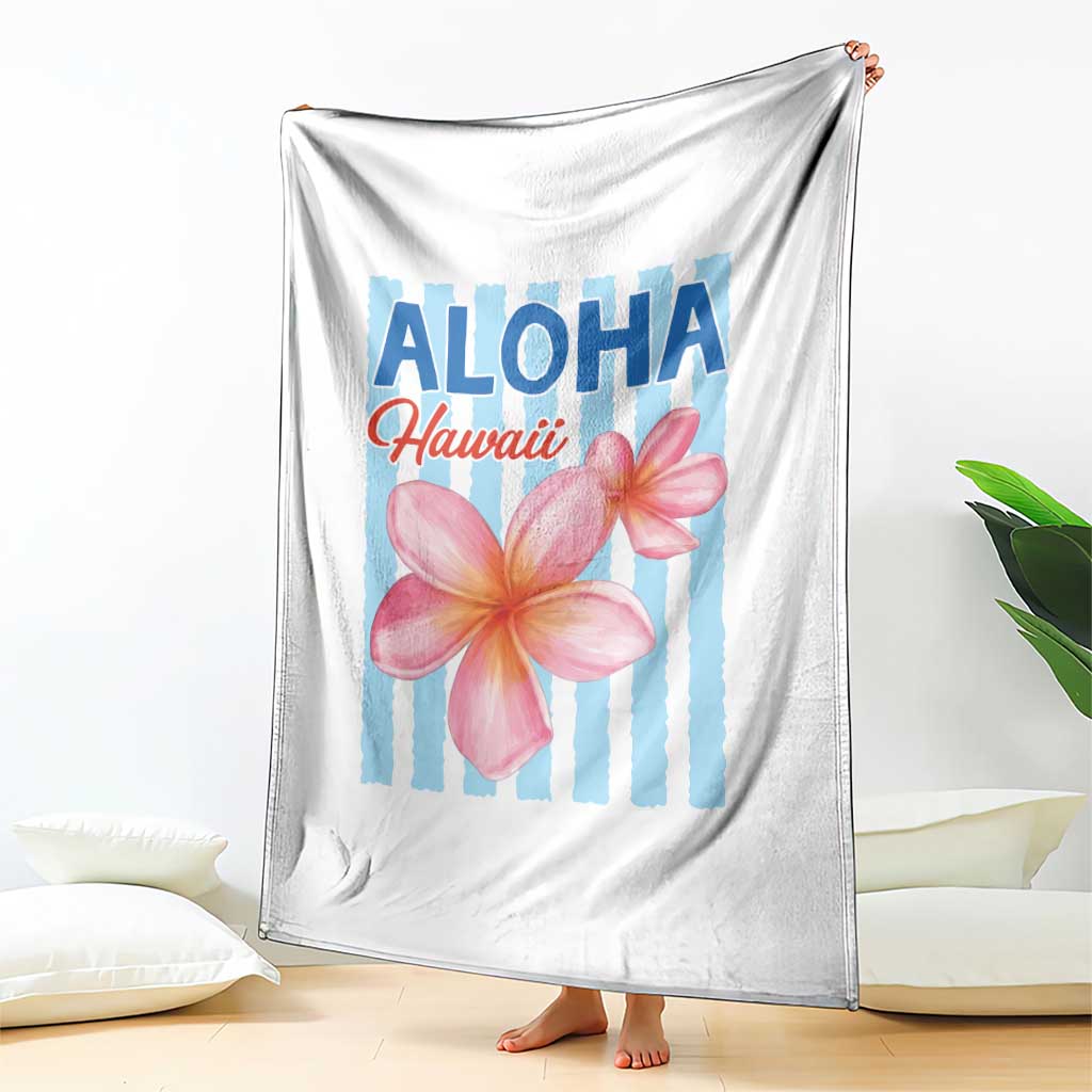 Aloha Hawaii Throw Blanket Hibiscus Flower Tropical Beach Vacation