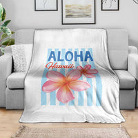 Aloha Hawaii Throw Blanket Hibiscus Flower Tropical Beach Vacation