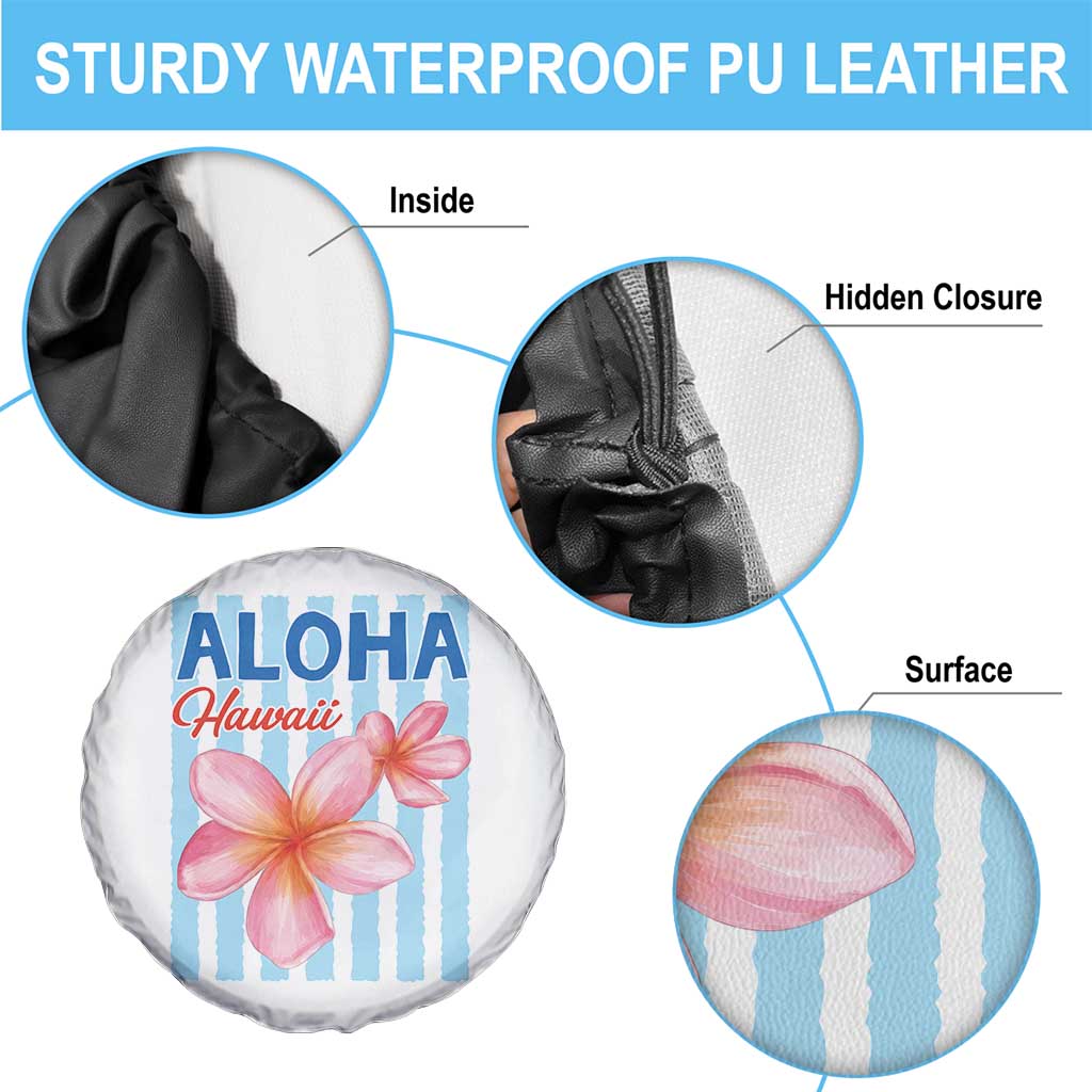 Aloha Hawaii Spare Tire Cover Hibiscus Flower Tropical Beach Vacation