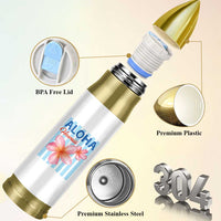 Aloha Hawaii Bullet Tumbler Hibiscus Flower Tropical Beach Vacation