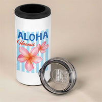 Aloha Hawaii 4 in 1 Can Cooler Tumbler Hibiscus Flower Tropical Beach Vacation