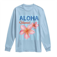 Aloha Hawaii Long Sleeve Shirt Hibiscus Flower Tropical Beach Vacation