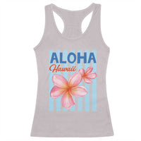 Aloha Hawaii Racerback Tank Top Hibiscus Flower Tropical Beach Vacation