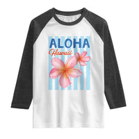 Aloha Hawaii Raglan Shirt Hibiscus Flower Tropical Beach Vacation