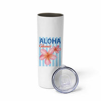 Aloha Hawaii Skinny Tumbler Hibiscus Flower Tropical Beach Vacation