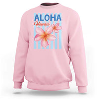 Aloha Hawaii Sweatshirt Hibiscus Flower Tropical Beach Vacation