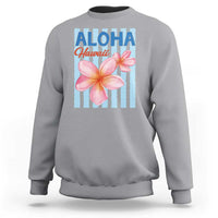 Aloha Hawaii Sweatshirt Hibiscus Flower Tropical Beach Vacation