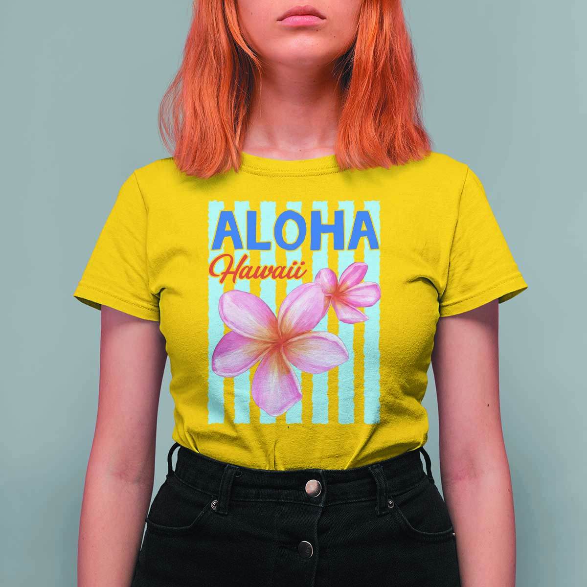 Aloha Hawaii T Shirt For Women Hibiscus Flower Tropical Beach Vacation