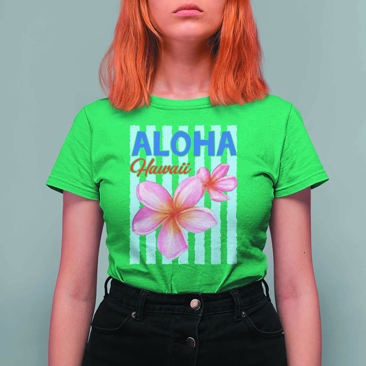 Aloha Hawaii T Shirt For Women Hibiscus Flower Tropical Beach Vacation