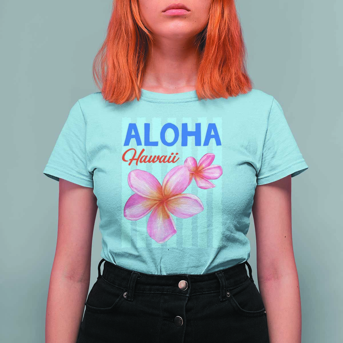 Aloha Hawaii T Shirt For Women Hibiscus Flower Tropical Beach Vacation