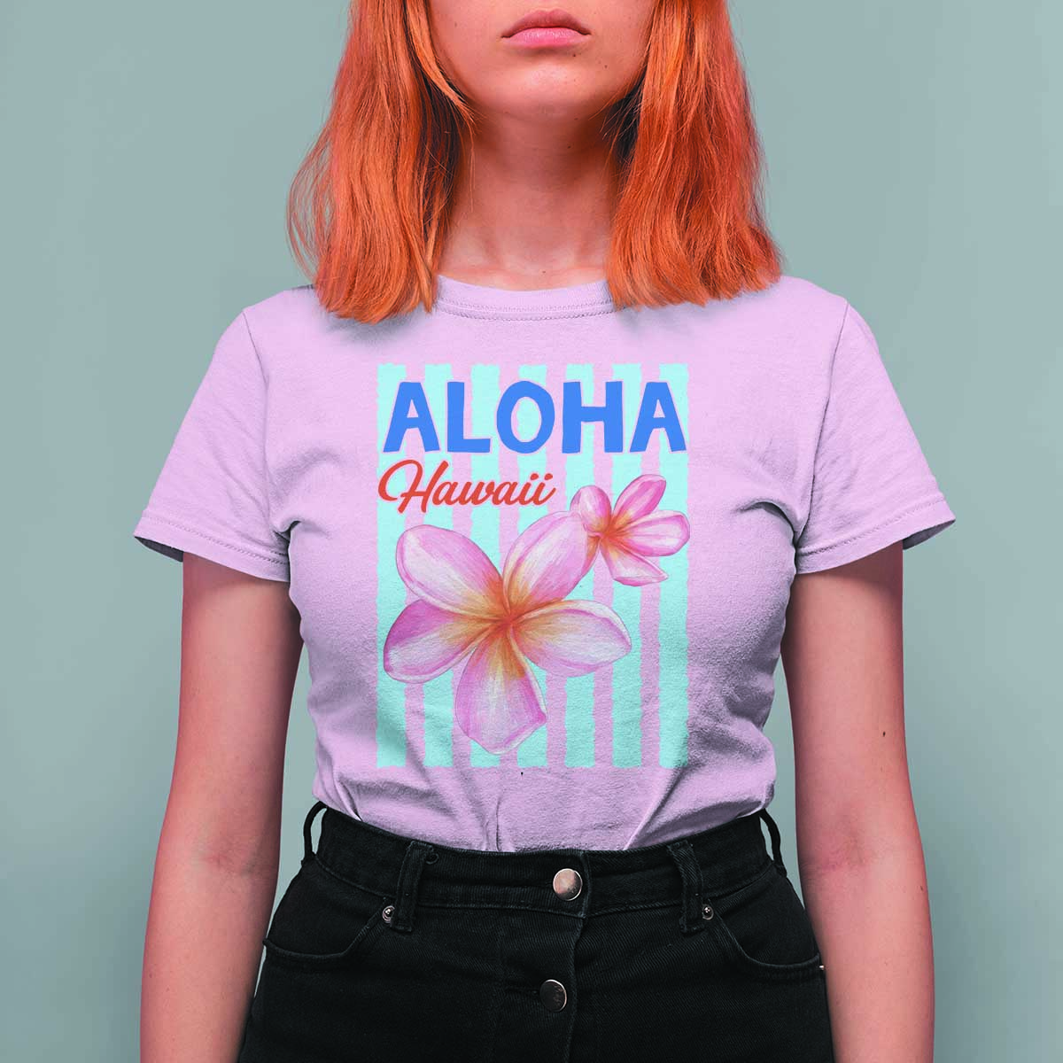 Aloha Hawaii T Shirt For Women Hibiscus Flower Tropical Beach Vacation