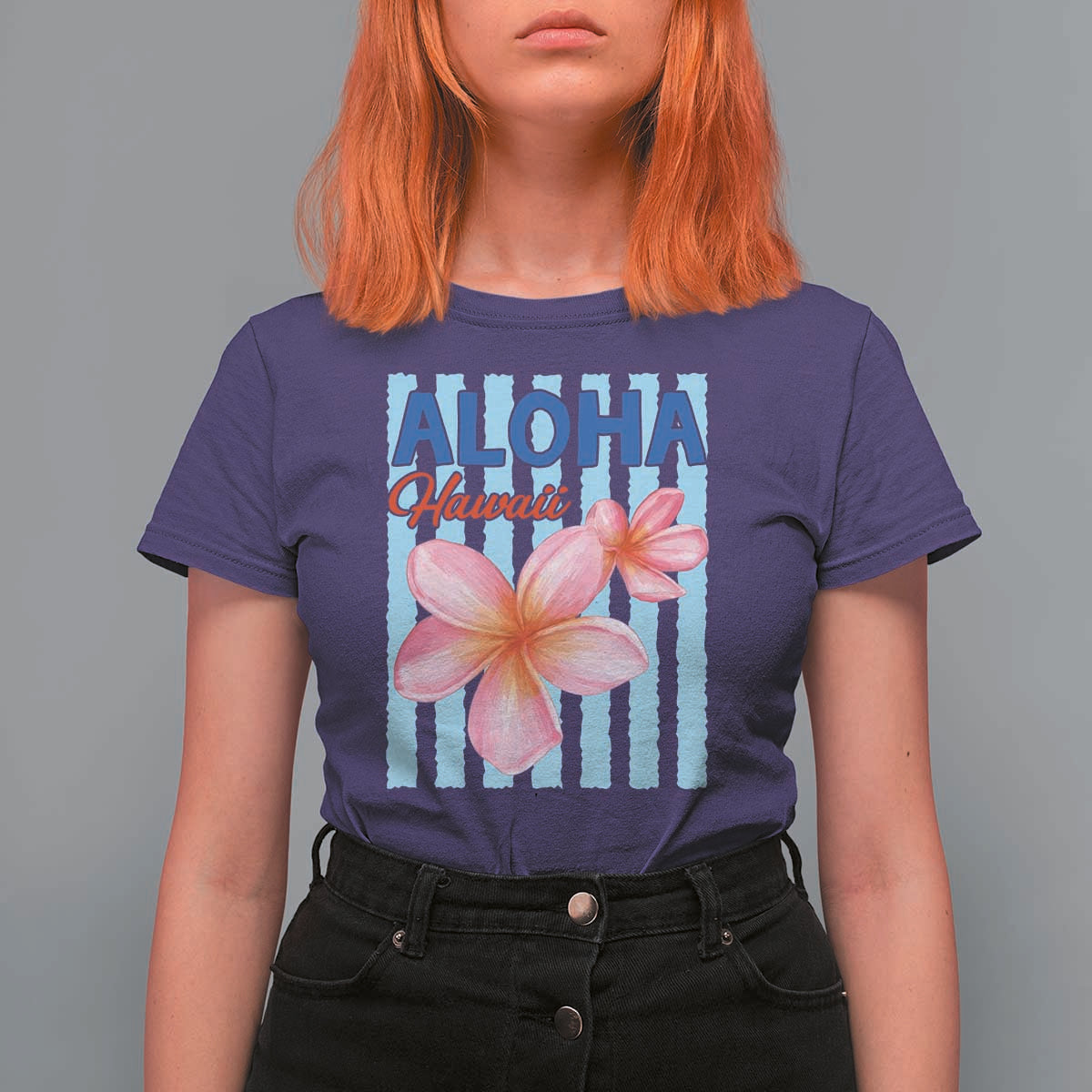 Aloha Hawaii T Shirt For Women Hibiscus Flower Tropical Beach Vacation