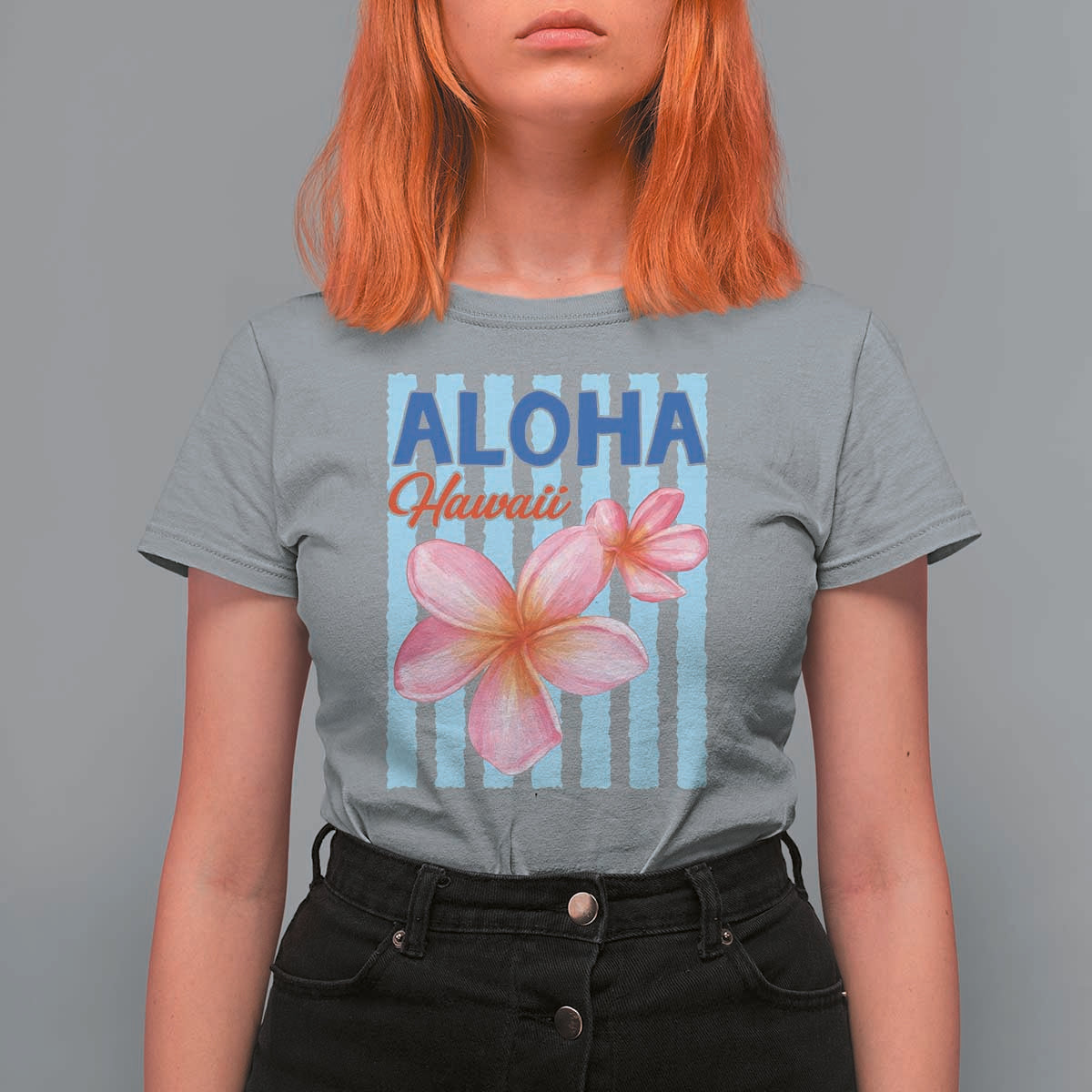 Aloha Hawaii T Shirt For Women Hibiscus Flower Tropical Beach Vacation