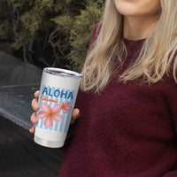 Aloha Hawaii Tumbler Cup Hibiscus Flower Tropical Beach Vacation